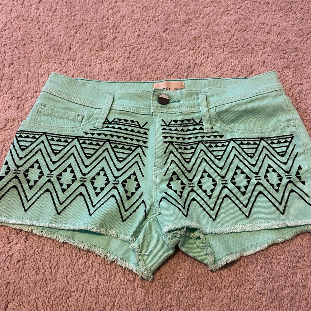 Roxy Teal Shorts Size 3/26